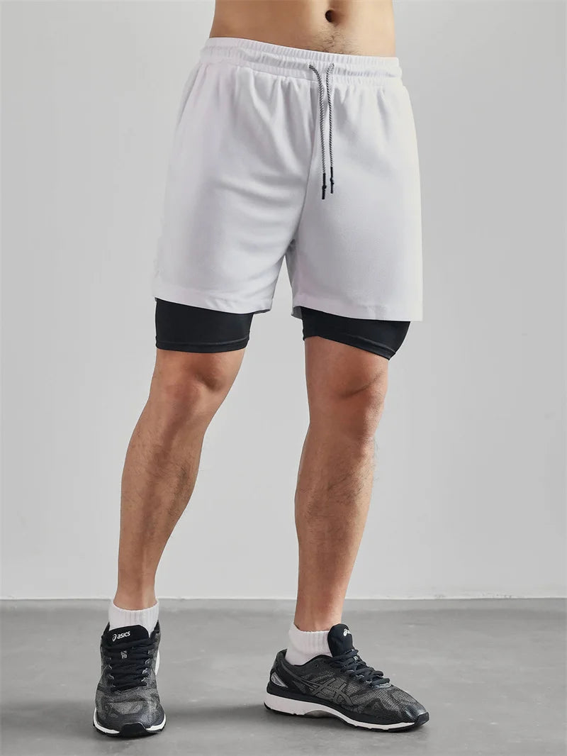 Mens 2 in 1 Running Shorts