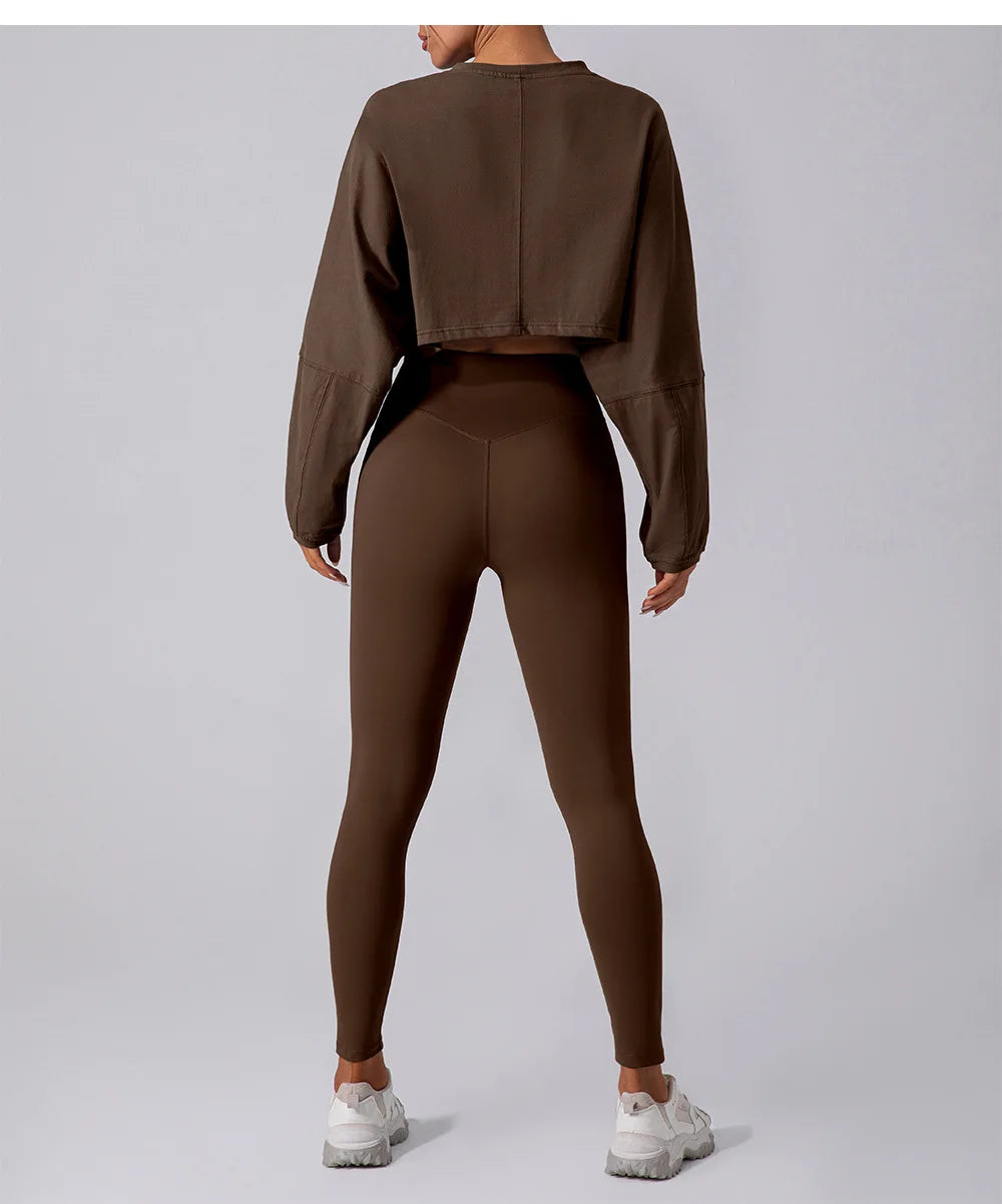 Womens Cropped Long Sleeve