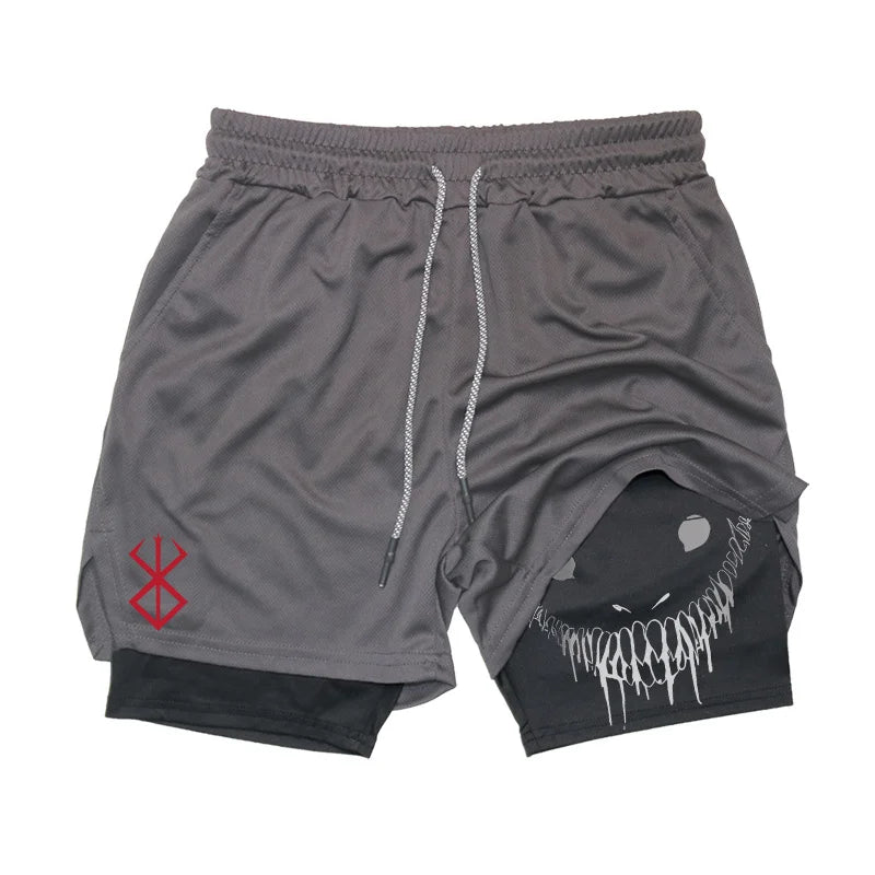 Mens 2 in 1 Running Shorts