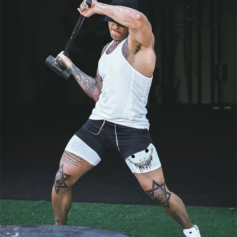 Mens 2 in 1 Running Shorts