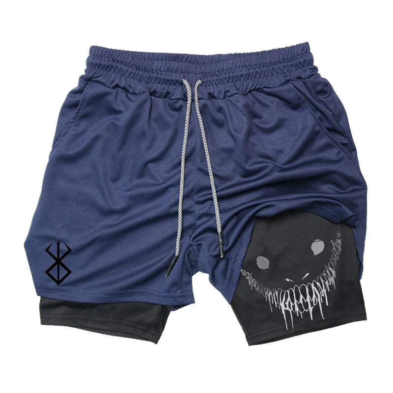Mens 2 in 1 Running Shorts