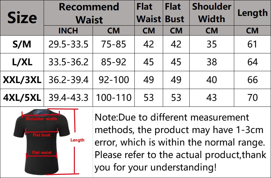 Mens Sauna Shape wear Vest