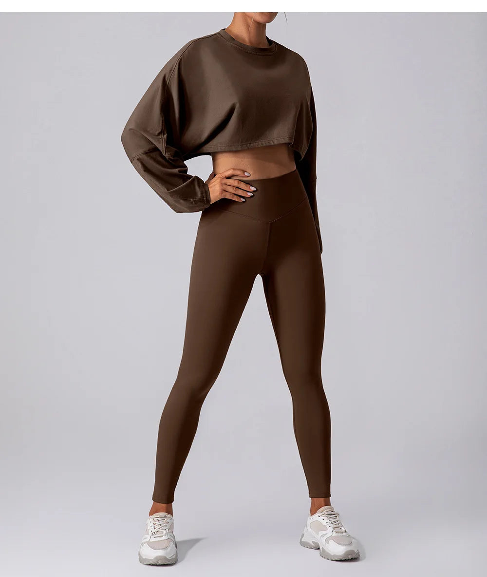 Womens Cropped Long Sleeve